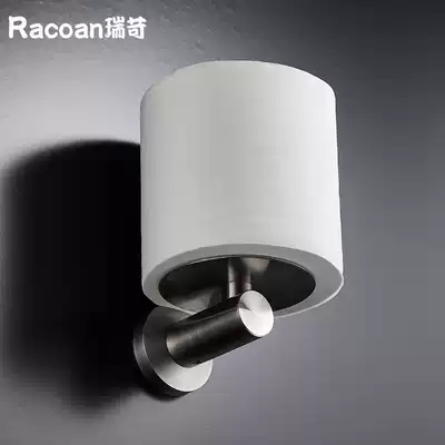 Rui Ke 304 stainless steel brushed hotel non-hole wall-mounted toilet toilet toilet toilet paper roll sanitary paper towel shelf