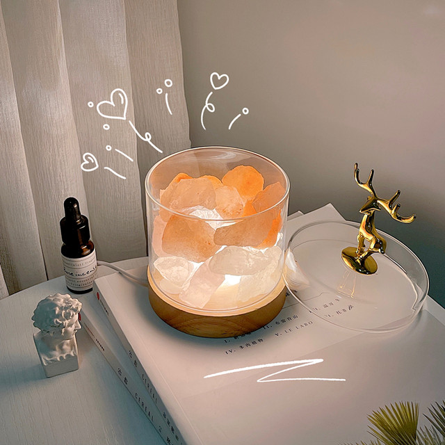 Fireless Aromatherapy Diffuser Stone Crystal Bedroom Home Use Long-Lasting Light Fragrance Night Light Essential Oil New Year Gift Box
