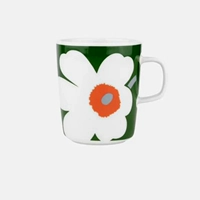 Кружка Зеленый фон с белыми цветами 250мл