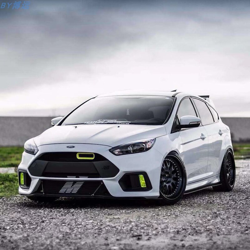 Suitable for 15-18 Models of the New Focus Modified to Rs Hatchback and Sedan, Including Full Body Kit, Front Bumper, Side Skirts, Rear Bumper, Rear Wing, and Exhaust