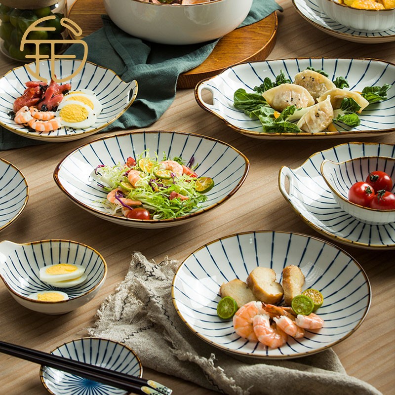 Japan-style Net Red Couple High Face Value Cutlery Sets Bowl Trays Home Modern Minimalist Personality Creative Bowls Sauces
