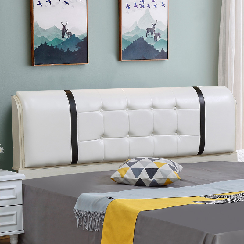 Bed head single buy head board light luxury package European type by back solid wooden double minimal modern tatami landing custom