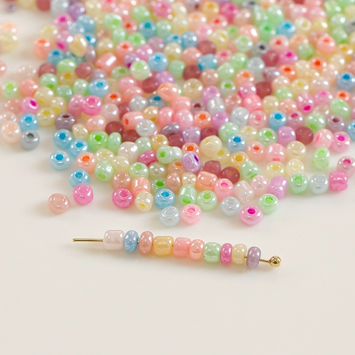 Брендовый стеклянный браслет из бисера ручной работы, плетеный аксессуар, аксессуары, 5 грамм