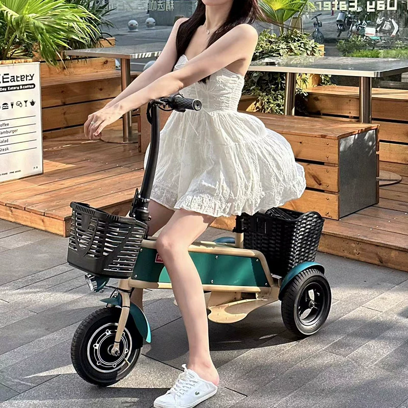Electric three-wheeled bike, electric car, folding scooter, walker for elderly for adults