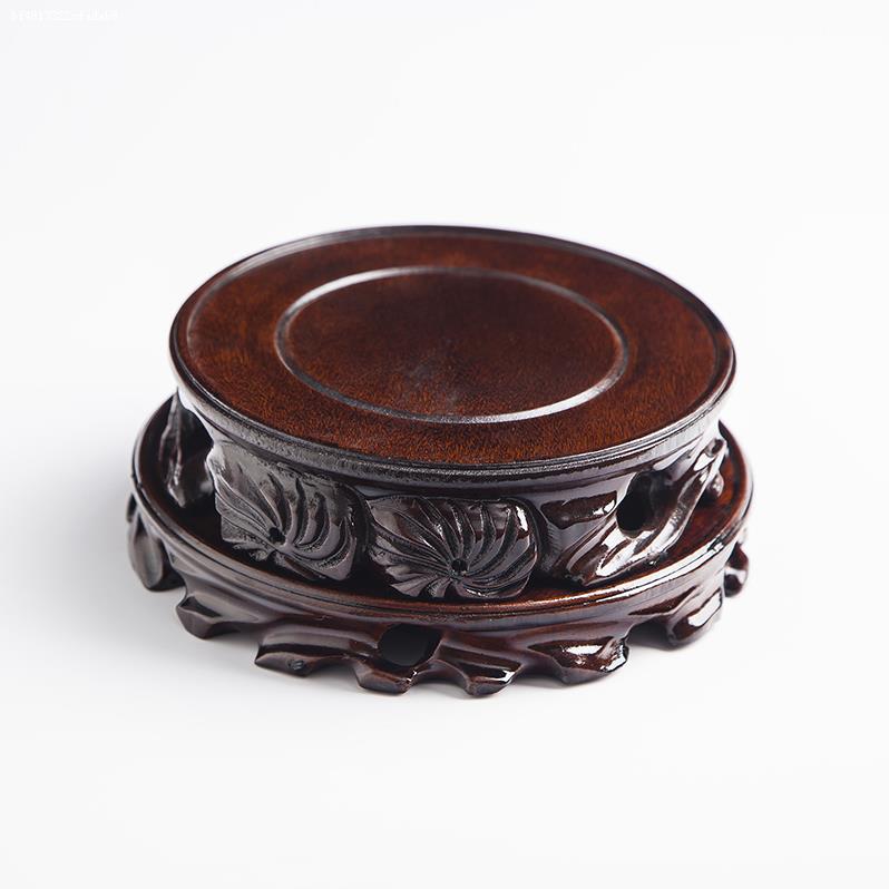 Vintage Solid Wood Root Carved Ornament Base Zen Succulent Flower Pot Vase Antique Luxury Landscape Deadwood Decorative Table