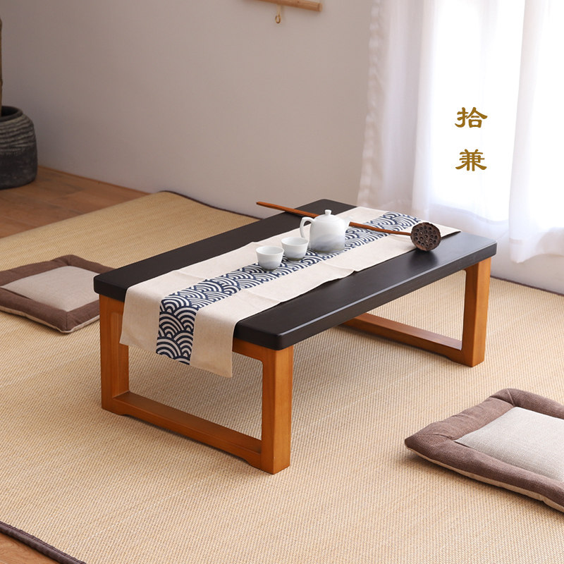 Bay window small table Kang table solid wood Japanese tatami tea table tea table bay window table low table bay window small tea table