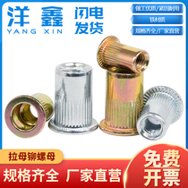 Pull female riveting nut pull riveting pressure riveting nut flat head column riveting nut countersunk head column grain nut M3-M10