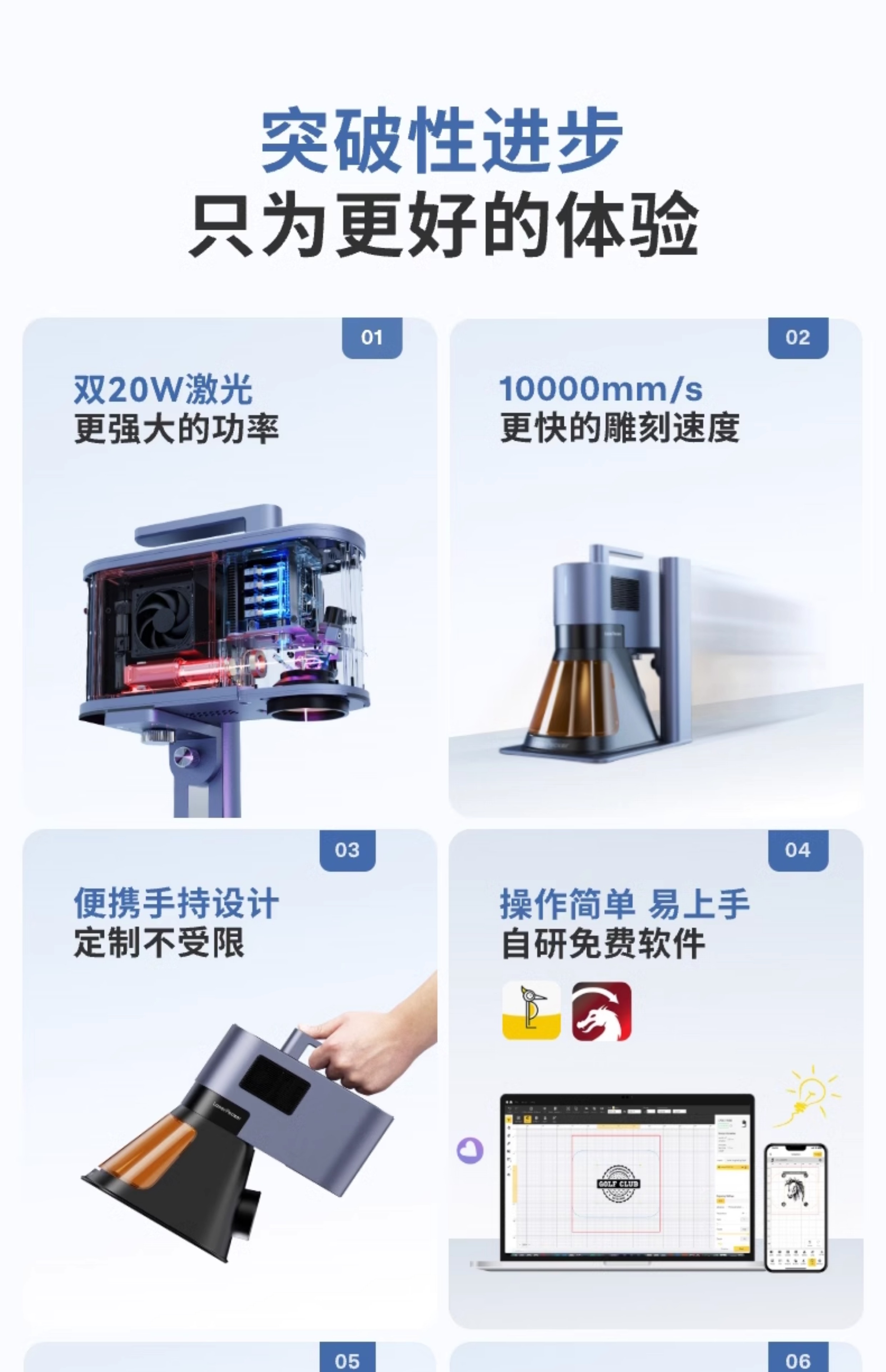 LaserPecker Woodpecker Five generations laser Engraving machine small-scale Portable hold Metal Optical fiber Marking Engraving machine