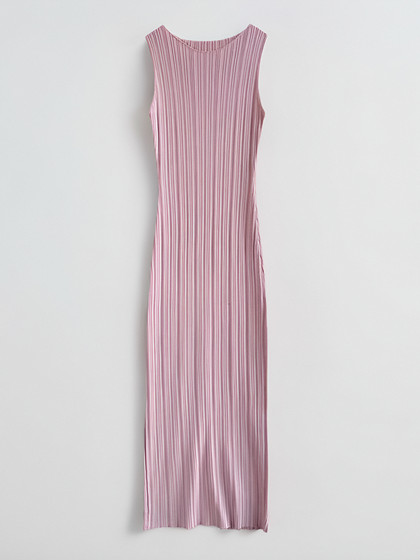 2025新款韩版孕妇装夏装连衣裙后开叉修身时尚背心裙薄针织孕妇裙