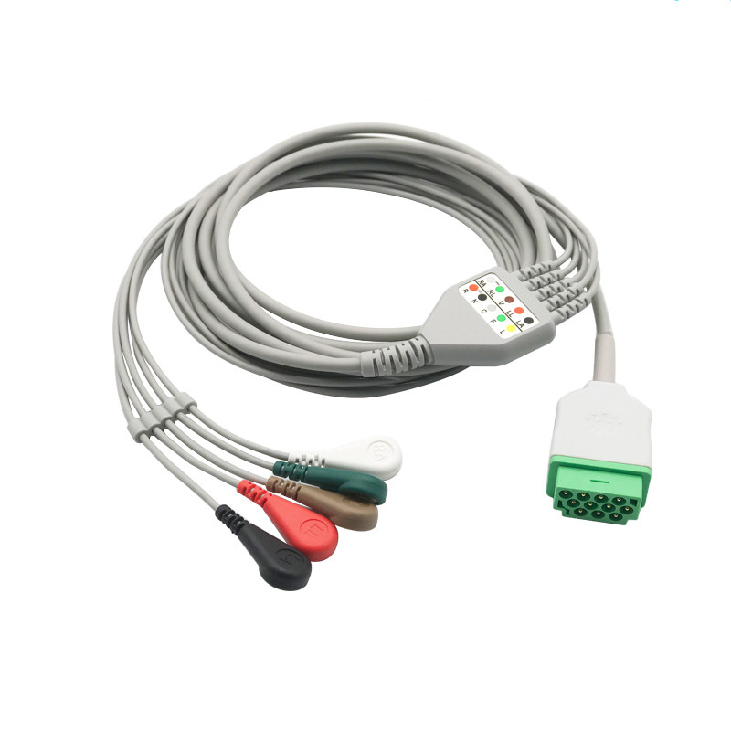 适用GE-DASH3000 4000 B20 B30 B450分体式心电导联线监护仪配件