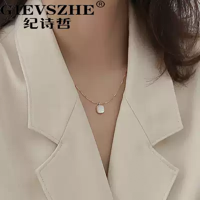 Ji Shizhe 2021 New Sichuan fritillary necklace female sterling silver in summer Net red tide temperament niche design sense choker
