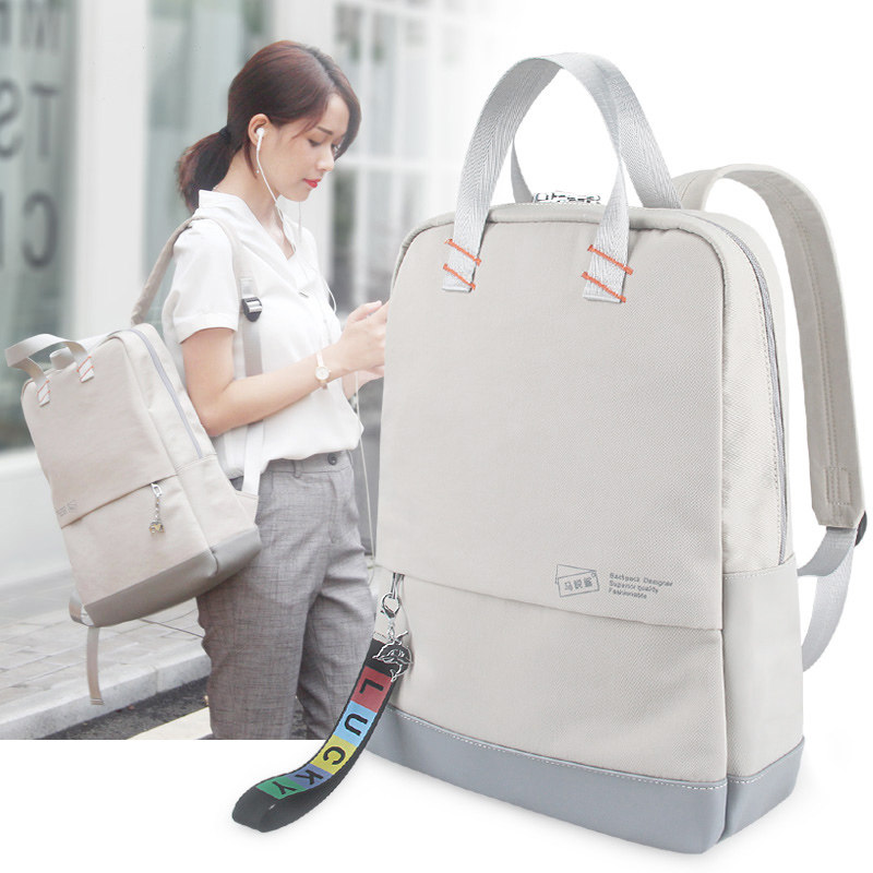 Kingnble new computer rear shoulder bag shockproof anti-theft application Apple macbook Lenovo air14 school bag Huawei pro13 notebook handheld 15 6 inch female Xiaomi Brigade