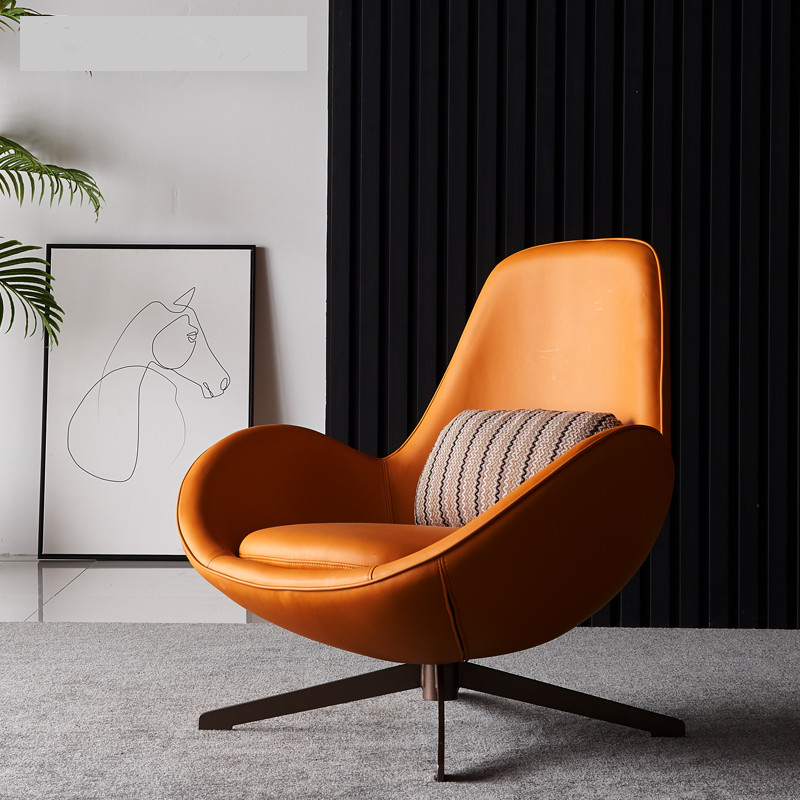Italian Minimalist Casual Chair Designer Swivel Nordic Single Sofa Chair Brief Modern Living Room Egg Chair Sloth