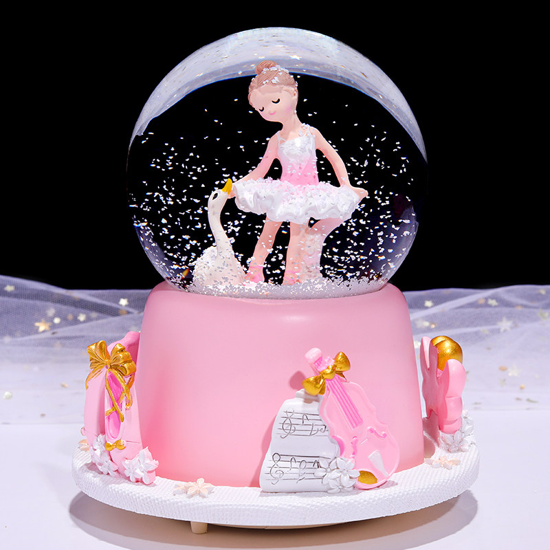 New Year Gift Crystal Ball Music Box Princess Dancing Ballet Ten-year-old Girl Music Box Orders Children's Birthday