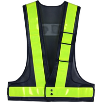 Anlitun Reflective tissu Veste réfléchissant gilet réfléchissant Waistcoat Construction de vêtements de sécurité Construction de vêtements Fluorescent Grille verte