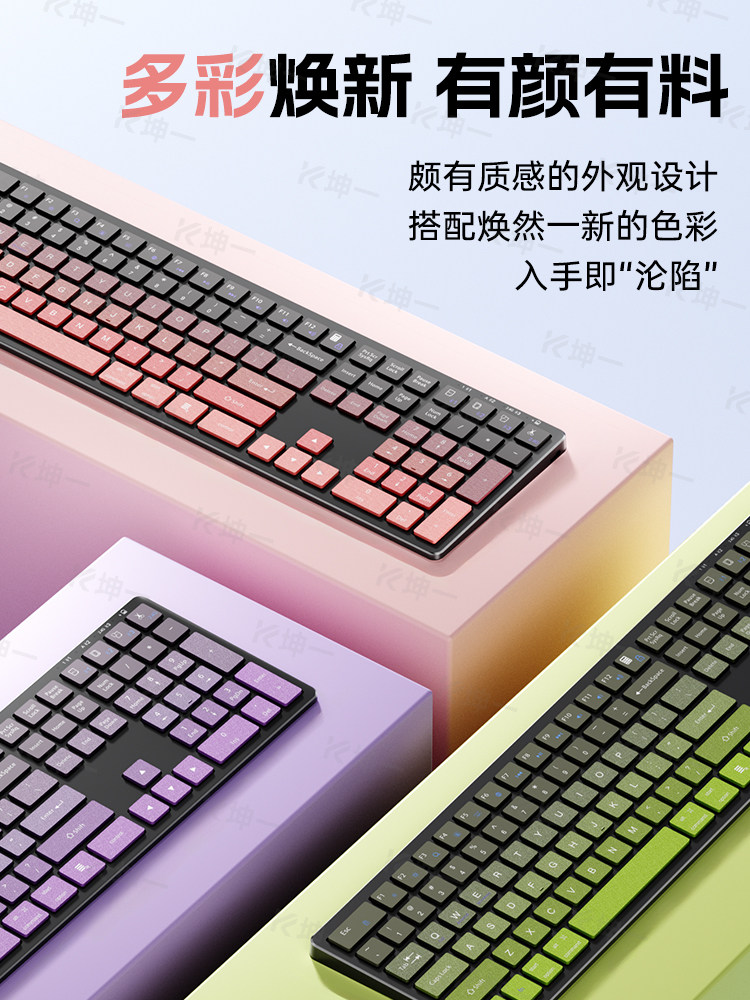 Bluetooth Wireless Keyboard and Mouse Set, Rechargeable, Silent, for Laptops and Desktops, Suitable for Girls, Good for Office Use, Comfortable to Use