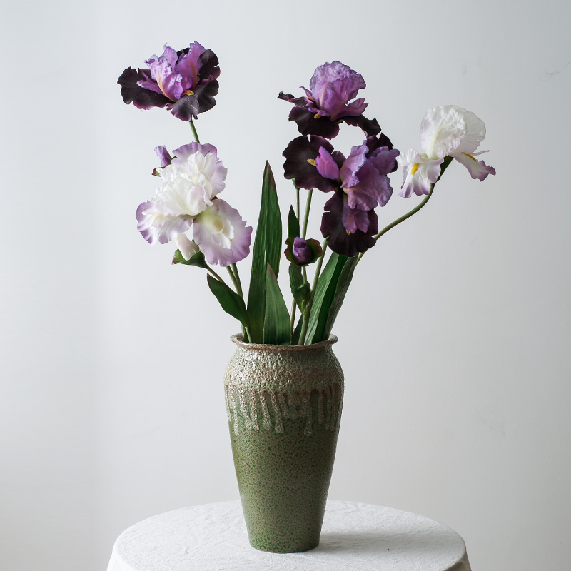 High-end Kite Tail Flower Emulation Flower Living Room Dining Room Table Decoration Floral Pendulum Pieces Silk Flowers Fake Flowers Shooting Props Desktop Furnishing