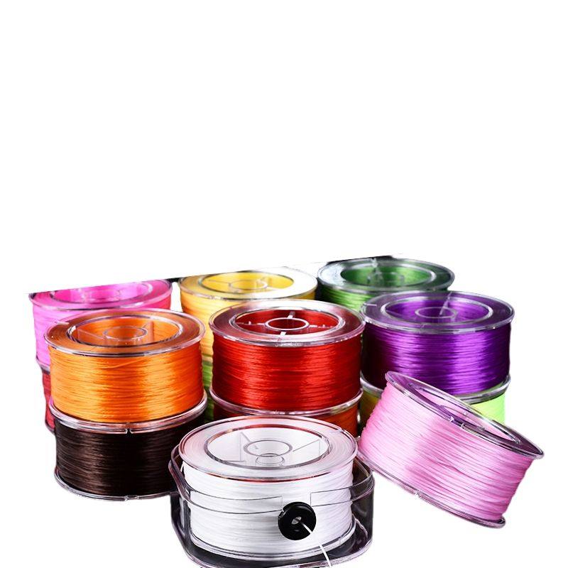Spandex Thread, Wear-Resistant Bracelet Cord, Flat Elastic Thread, Bracelet Elastic String, Beading Cord, Elastic Thread for Stringing Beads, Buddhist Bead String