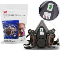 3M 6200 gas mask body spray paint formaldehyde grinding dust exhaust gas used with 6001 gas box