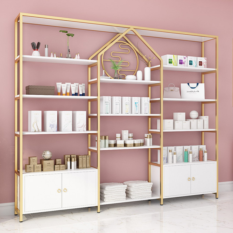 Iron Mansion Cosmetics Display Cabinet Beauty Salon Product Display Cabinet Nail Shelf Live Showroom Mother and Baby Shelf