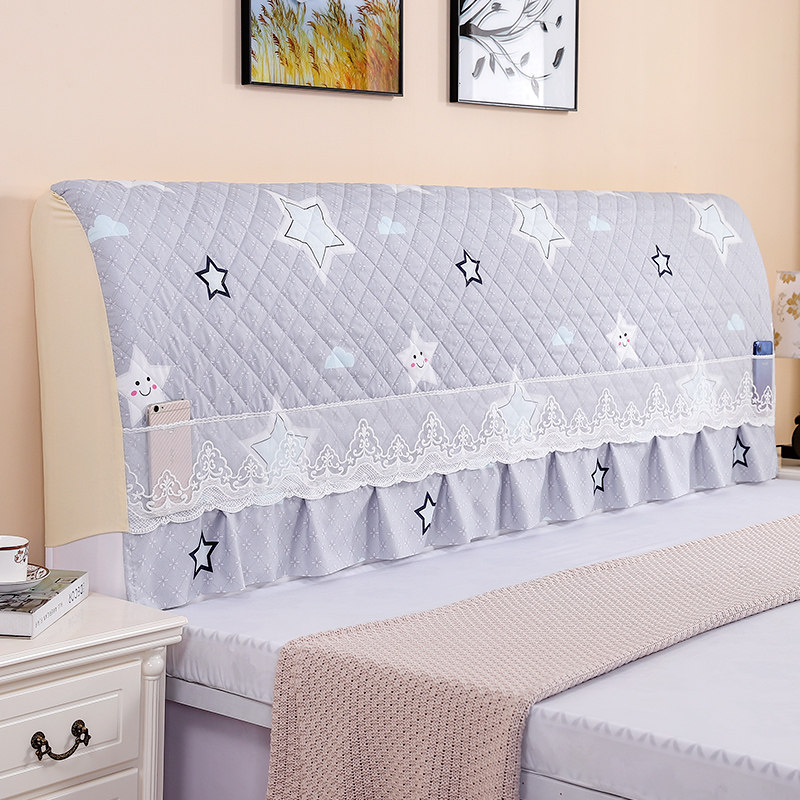 Fashion wood 1 meter 8 bedside cover all-inclusive quilted Nordic style Western style 2021 new universal dustproof