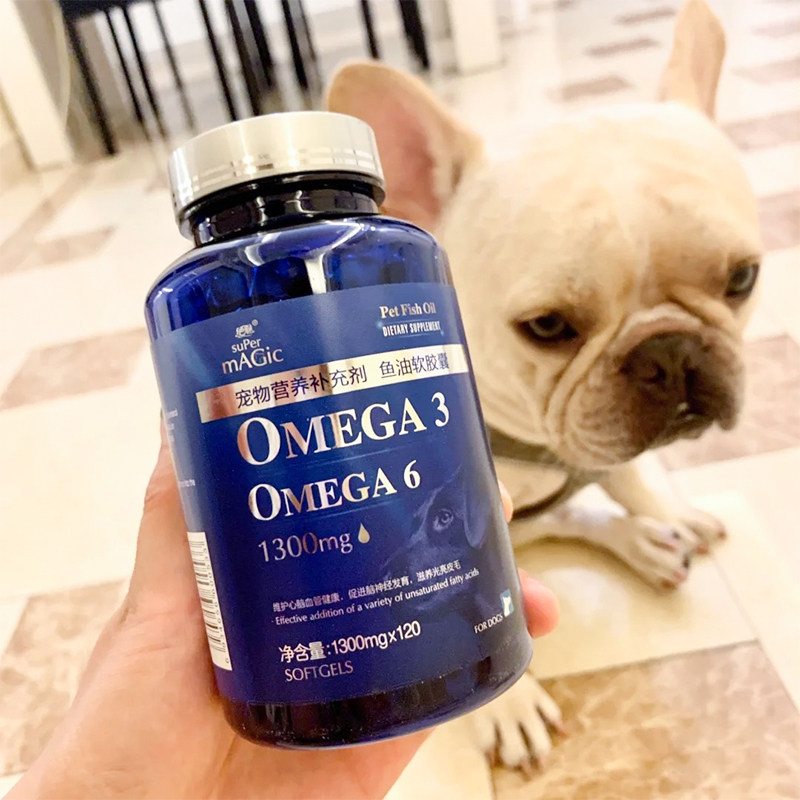 Deep-sea fish oil dog salmon oil capsules for cats with beautiful hairy cats burst hair pet protection joints