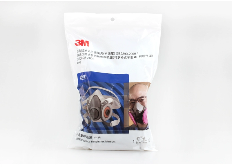 3M6200 6100 mặt nạ phòng độc tự mồi lọc mặt nạ nửa thân mặt nạ phòng độc