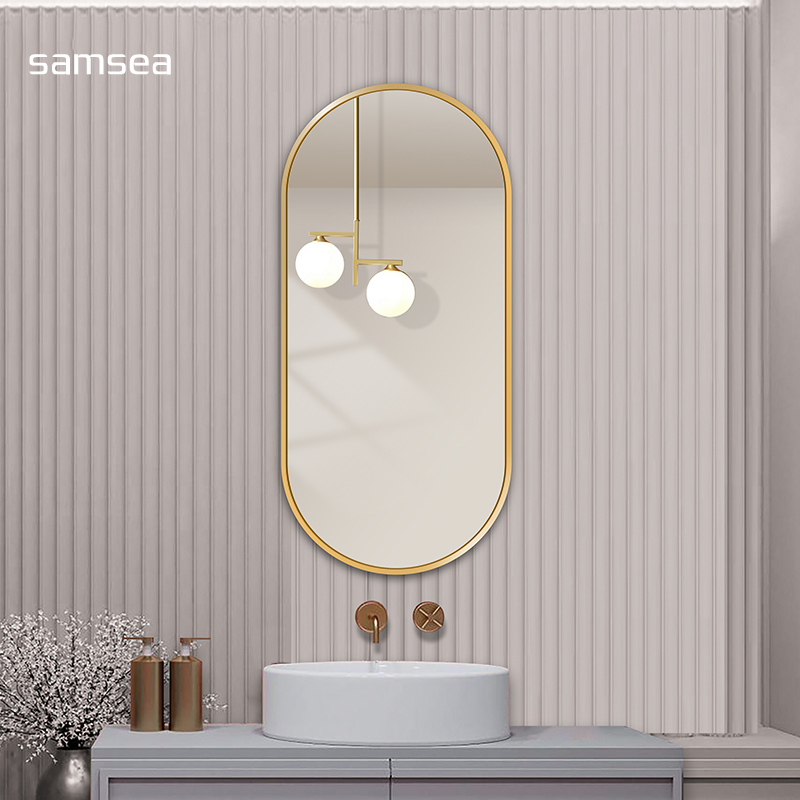 Shengxi aluminum alloy wall-mounted bathroom mirror with frame dressing room vanity table mirror toilet toilet vanity mirror