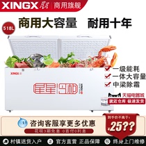 Star 518GT718 liter freezer Commercial horizontal large capacity Ice cabinet Refrigerated frozen copper tube refreshing energy saving refrigerator