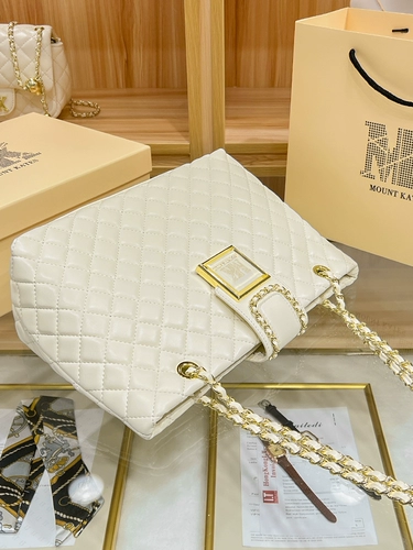 Вместительная и большая цепь, сумка на одно плечо, из натуральной кожи, в стиле Шанель, на цепочке