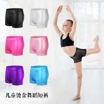 Childrens gold-plated dance boxers womens high-elastic breathable ballet practice shorts professional gymnastics training three-quarter pants
