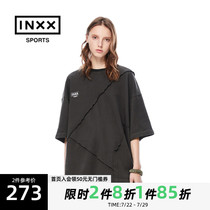 ISS by INxx SPORTS Summer easy design splicing design short sleeves T-shirt male and female round collar full cotton tide