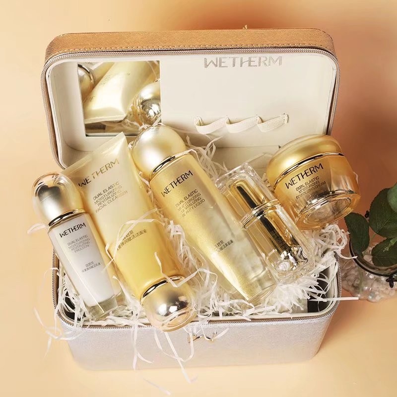 Wenbiquan double elasticity activated suit moisturizing skin care products Water and milk women moisturizing compact anti-wrinkle cosmetics