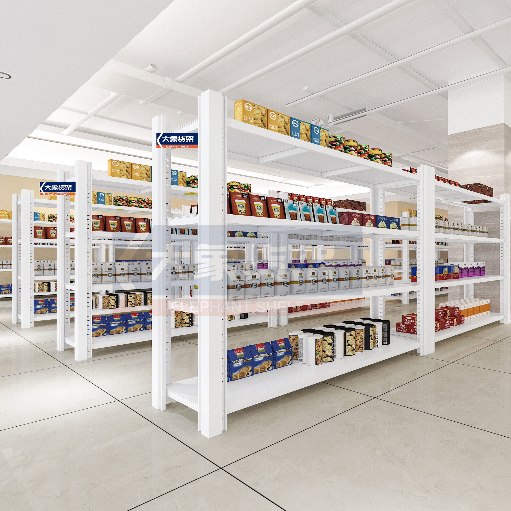 Thickened shelf heavy-duty rack rack multi-layer display rack household multi-function adjustable disassembly metal cabinet