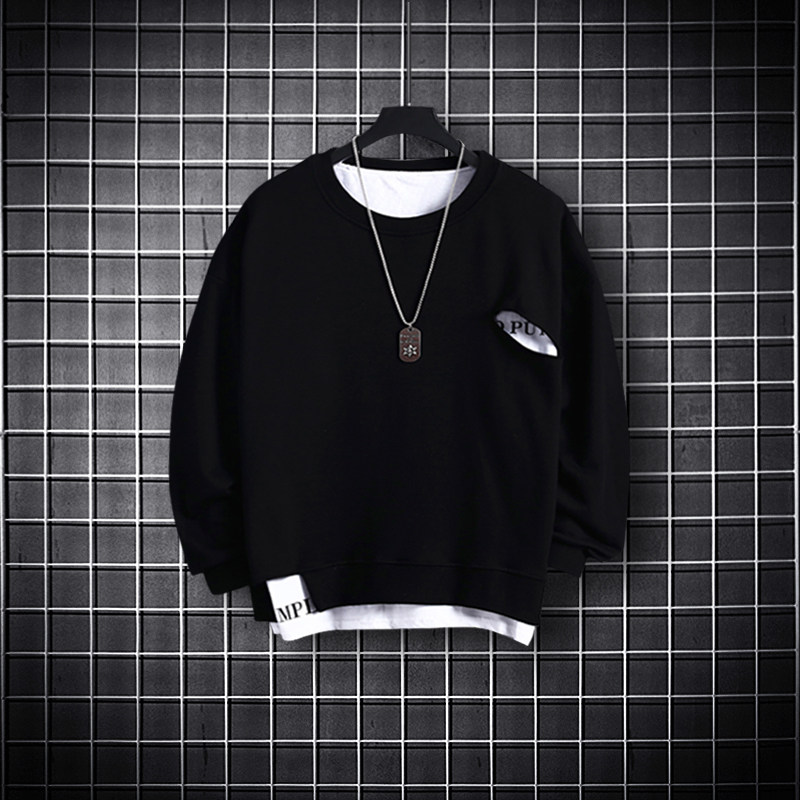 Boys ' foreign school holiday two children's sweaters spring and Autumn 2021 new fashion children's clothing long-sleeved baby top children's clothing