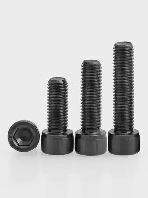 Class 12 9 high strength cup head hexagon socket screw black cylindrical head bolt Standard part M1 6M2M3-M16