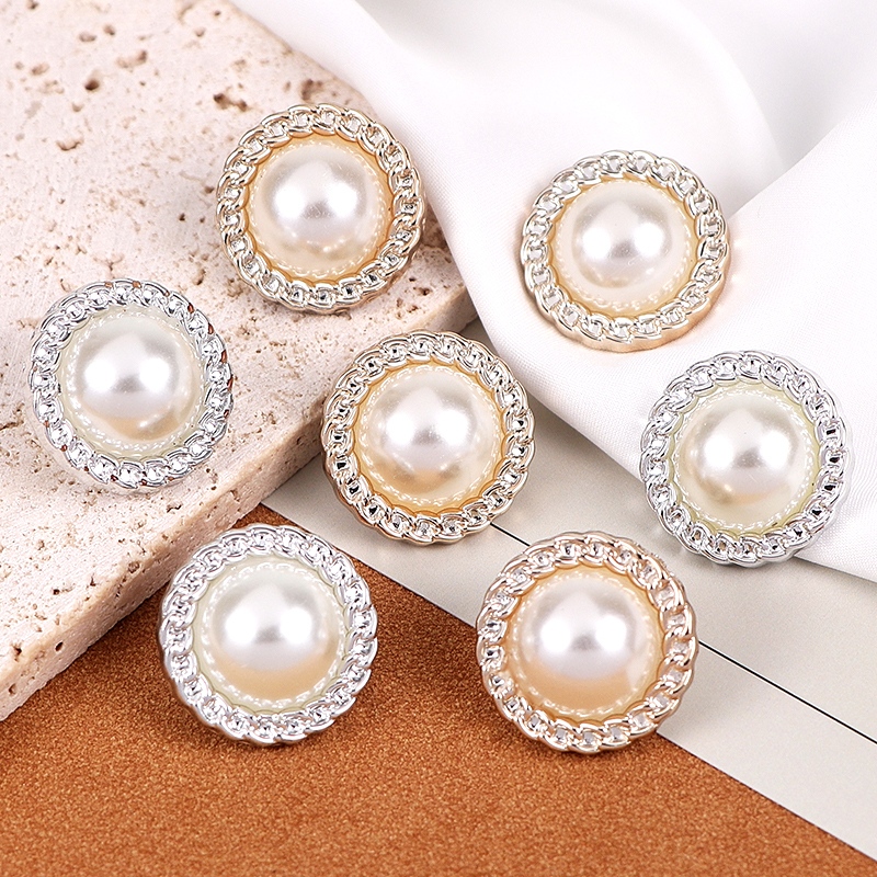 Chanel-Style Pearl Buttons for Coats, High-End Sweaters, Woolen Cardigans, Shirt Buttons, and Decorative Buttons for Pajamas