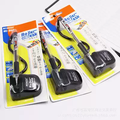 Modern beauty 850 quick-drying business desk pen Promotional advertising desk pen Square bank counter special pen with rope business signature gel pen Black 0 5mm quick-drying workbench pen