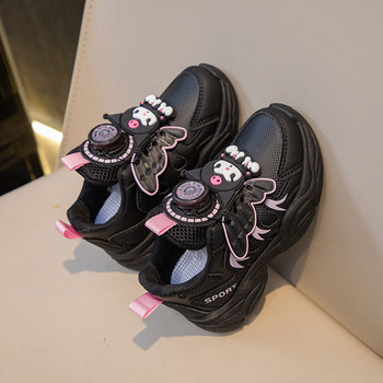 Girls' shoes kuromi children's shoes 2025 spring and autumn new little girls fashion casual shoes non-slip soft sole sports shoes
