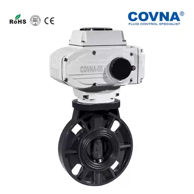Covina covnaHK60D-P electric PVC clip-on butterfly valve Plastic butterfly valve Regulating butterfly valve AC220V