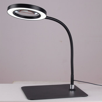 Eye protection desktop metal hose magnifying glass led work light electronic repair antique jewelry jade high-definition lens