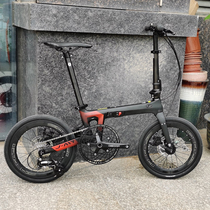 JAVA folding bicycle carbon fiber folding bicycle 16-inch disc brake 8-speed 10-speed mens and womens bicycle bicycle X3