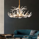 Living Room Chandelier, Post-Modern Light Luxury Luminous Lamp Arm, Creative Antler Bedroom, Grand Villa Designer French-Style Lighting Fixtures