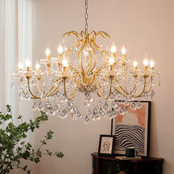 French-Style Crystal All-Copper Living Room Elegant American-Style Bedroom New Simple 2026 Dining Room Cream-Style Chandelier Internet Celebrity