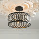 Bedroom Lamp, Hallway, Corridor, Balcony, American Light Luxury Gold Study Lamp, French Crystal Ceiling Lamp, 2025 New Model