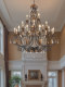 Large Living Room, Retro European-Style Hotel Lobby, Front Desk, Villa with Open Space, High-Rise American Country-Style Art Staircase Chandelier