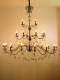 French villa high-rise crystal chandelier black empty luxury hotel lobby duplex staircase chandelier pearl lamp