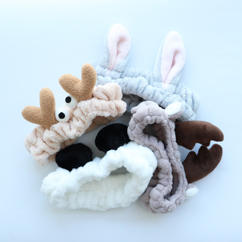 Face hair band Wash hair band Girls apply mask special hair band Korean net red hair tie hair tie hair head ornament