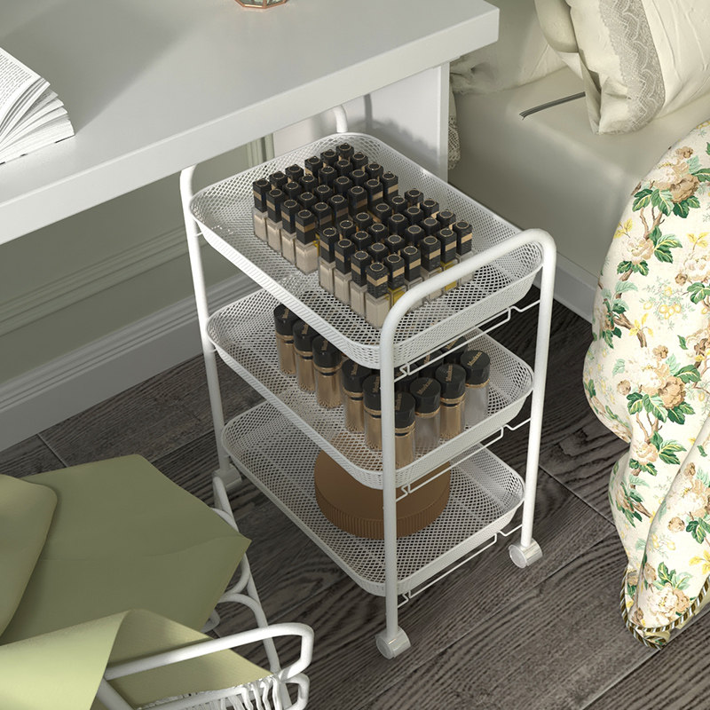 Bedside rack trolley floor-to-ceiling bedroom bookshelf dormitory artifact rental house good thing room snack storage rack