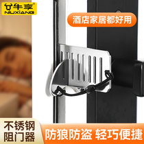 Apartment rental house stainless steel door blocker door blocking tool is convenient compact and portable household door blocking artifact